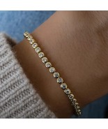 6 CT Rundschliff Künstlicher Diamant Damen Tennis Armband 14k Gelb Vergo... - $3,312.63 MXN