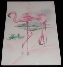 Almazora - Castellon Red Clay FLAMINGO TILE Made in Spain GREAT GRAPHICS! - £23.26 GBP