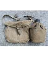 WW2 WWII canteen and bread bag ORIGINAL canvas ESTATE SALE - $99.99