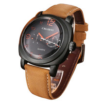 CAGARNY 6833 Fashionable Five Needles Quartz Sport Wrist Watch with Leat... - $18.91