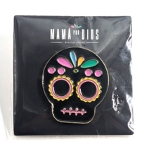 Mama Por Dios Mexican Bistro Skull Enamel Pin Restaurant Advertise Black Pink... - $14.99