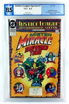 JUSTICE LEAGUE SPECIAL #1 CGC PGX 8.5 INTERNATIONAL MISTER MIRACLE 1990 - £25.90 GBP