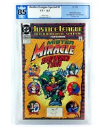 JUSTICE LEAGUE SPECIAL #1 CGC PGX 8.5 INTERNATIONAL MISTER MIRACLE 1990 - $623.26 MXN