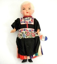 Vintage Composition VH Rozetta Girl Doll Dutch Traditional Costume 10&quot; Holland - £11.08 GBP