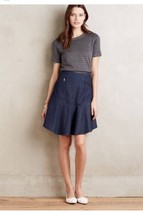 New Anthropologie Ruffled Denim Mini Skirt by SB by Sachin Babi Size 6P - £33.79 GBP