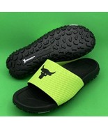 Under Armour Mena Project Rock Size 10 Slides Black Green Michelin Fat Tire - £31.62 GBP