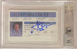 Tom Wopat signed Luke Duke Hazzard County Rep Driver&#39;s License- Beckett/BAS Grad - £173.77 GBP