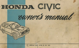1975 Honda Civic Owners Manual - $22.77