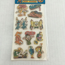 Vintage puffy googly eye Mazl Tov fun time happy stickers in original pa... - $24.70