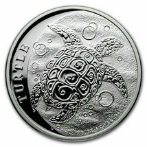 2021 Hawksbill Turtle 1 oz .999 Pure Silver New Zealand Beautiful Uncirc... - $100.02 CAD