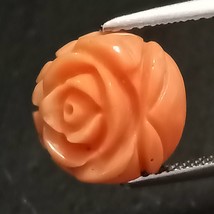 4.18 Cttw , Hand Engraved , Natural Coral Flower , Coral Carving , Coral Bead ,  - £106.76 GBP