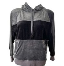 Champion Womens Velour Pullover Hoodie Sweatshirt, Charcoal Black Size Medium - £39.56 GBP