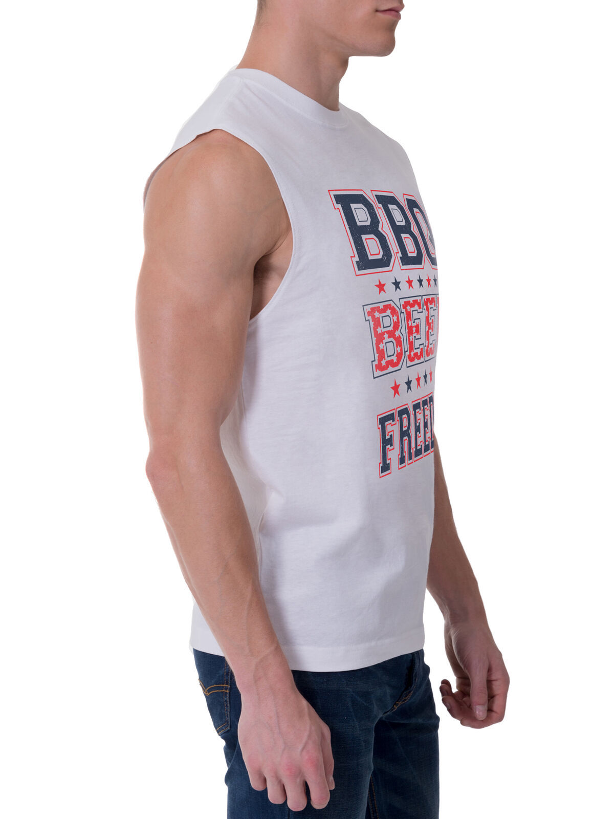 Way to Celebrate Men's American BBQ Sleeveless T-shirt Size 3XL/3XG 54-56 White Item image 4