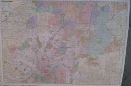 Greater Cincinnati OH Laminated Wall Map (R) - £37.19 GBP