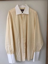 Vineyard Vines Oxford Yellow 2 Ply Cotton Striped Button Up Dress Shirt ... - $36.62