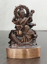Saraswati Idol Sarasvati Statue Hindu Goddess Murti 6.5 cm Height Energized - $11.99