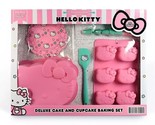 NEW SANRIO Hello Kitty Deluxe Silicone Cake &amp; Cupcake Baking Set 23 pcs ... - $39.99