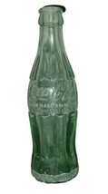 Vintage Coke Bottle Terre Haute, IND Coca-Cola Green 6oz Green Glass Emb... - $12.95