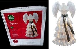 4&#39; Led Angel Christmas Tree Silver Vixen Dress Form Wings Winter Wonder Lane New - £54.83 GBP