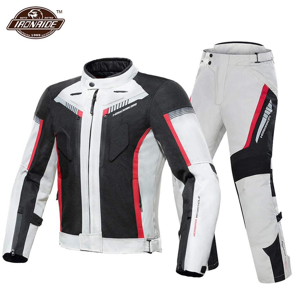 HEROBIKER Waterproof Motorcycle Jacket Man Riding Racing Suit Motocross - £83.61 GBP+