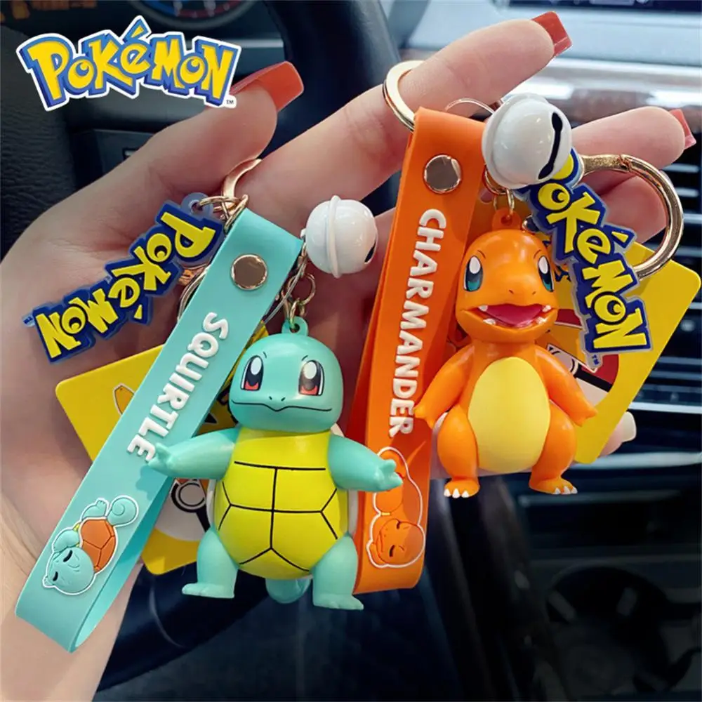 Play Pikachu Keychain Authentic  Action Figure Pokémon Keychain Squirtle Psyduck - £23.10 GBP
