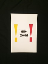 Letterpress Print: Hello Goodbye 1 (11&quot; x 17&quot;) - $25.00
