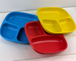 RePlay Toddler 3 Sectional Divided Thick Plastic Food Plate for Kids Set... - £8.31 GBP