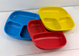 RePlay Toddler 3 Sectional Divided Thick Plastic Food Plate for Kids Set... - £8.30 GBP