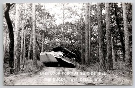 RPPC Last Look Point at Suicide Hill The Ducks Wisconsin Dells WI Postcard J22 - £7.95 GBP