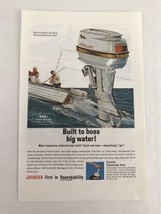 Johnson Outboard Motor Vtg 1963 Print Ad Men Fishing Boat - $9.89