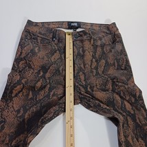PAIGE W6510 Women's Hoxton Ultra Skinny Coated Brown Snake Print Jeans Size 30 image 14