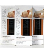 3 Count Nature&#39;s Origin 0.5 Oz Aromatherapy Cedarwood 100% Pure Essentia... - $25.99
