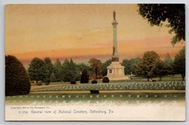 Gettysburg PA Gen View National Cemetery 1904 Rotograph Civil War Postcard R26 - £7.43 GBP