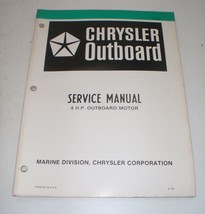 Chrysler Outboard Service Manual 4 HP - $19.98