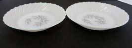 Termocrisa Mexico Milk Glass Blue &amp; Brown Floral Pattern 2 Salad Bowls - £11.51 GBP