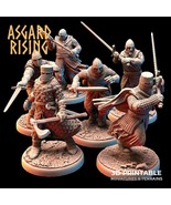 3D Printed Asgard Rising Medieval Knights Set 28mm - 32mm Ragnarok D&amp;D - $12.36 CAD+