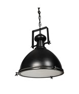 Industrial Black Metal Hanging Pendant Light - $415.07 CAD