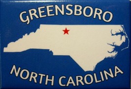 Greensboro North Carolina Blue Fridge Magnet - £5.58 GBP