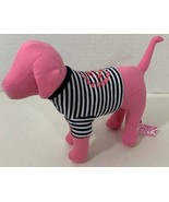 PINK Victoria&#39;s Secret plush dogs navy blue white striped shirt red anch... - £3.88 GBP
