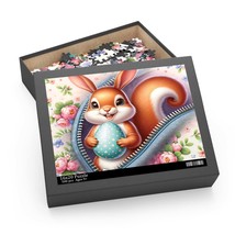 Personalised/Non-Personalised Puzzle, Easter, Squirrel with Bunny ears, awd-1301 - £19.88 GBP+