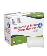 Dynarex White Conforming Bandage NonSterile 2&quot; x 4-1/10 Yd 3102 96 per Case - $342.68 MXN