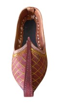 Men Shoes Indian Handmade Brown Mojaries Leather Espadrilles Flat Jutti US 9  - £43.15 GBP