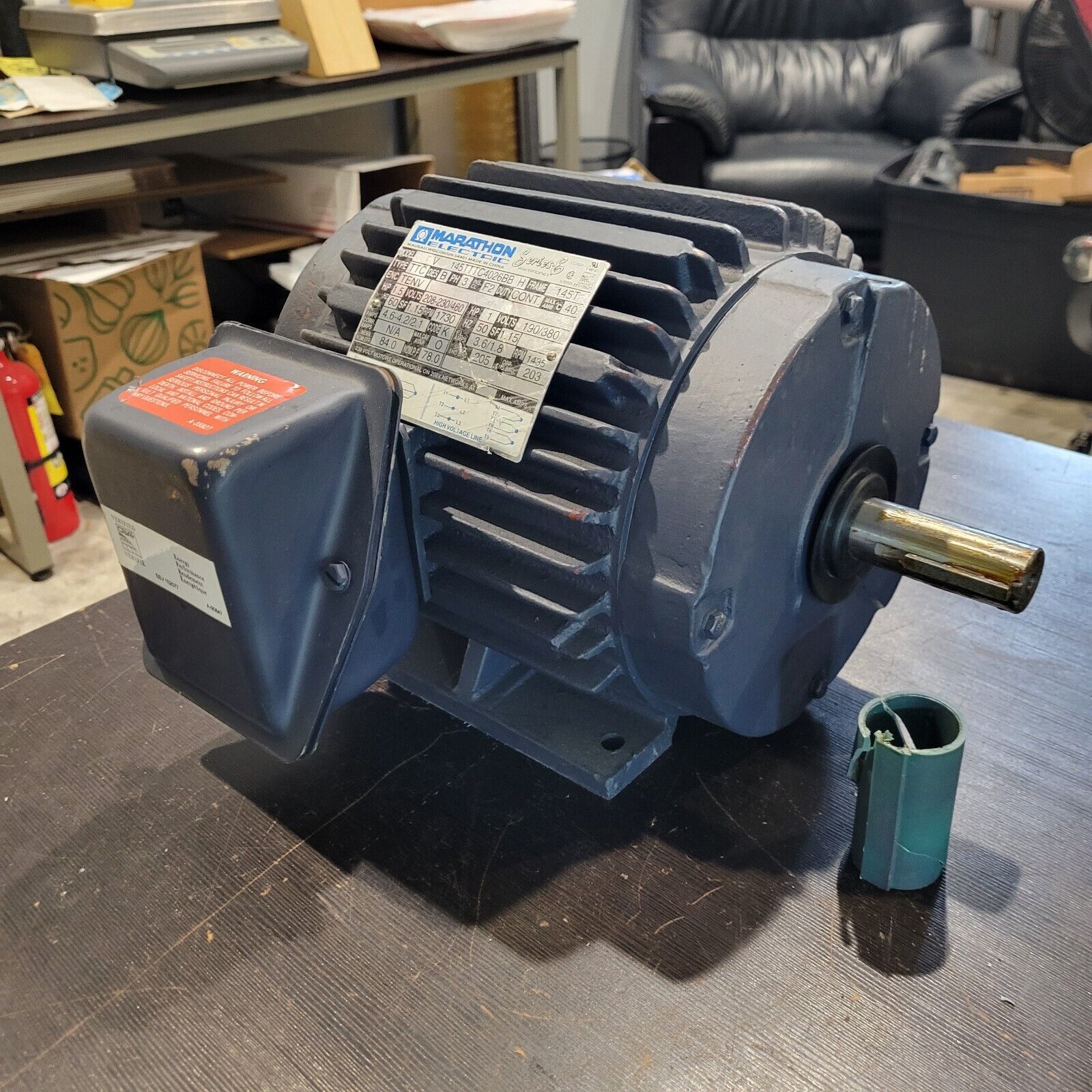 Marathon FVC 45TTTC4026BB H Motor 1.5hp 3ph 208-230/460V 60hz 1730rpm NE... - $197.01