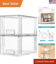 2-Pack Stackable Clear Acrylic Storage Drawers for Effortless Home Organ... - $49.00