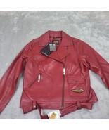 Harley Davidson Women&#39;s 120th Anniversary Biker Vintage Leather Jacket N... - $159.63