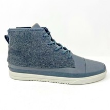 Clae Chambers Charcoal Leather Wool Mens Size 9.5 Premium Mid Casual Sneakers - £47.41 GBP