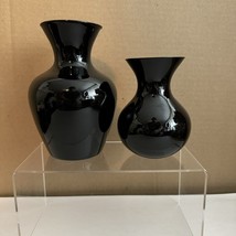 Vintage Glass Vase Black Amethyst Small READ - $30.75