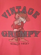 Disney &quot;Vintage Grumpy&quot; Red T-shirt Size Large - £14.94 GBP