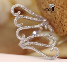 YaYI Jewelry Fashion New Arrival Princess Cut 2.6CT White Zircon Silver Color En - £7.96 GBP