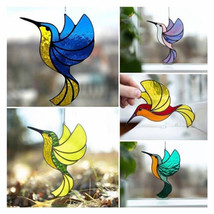 HOT Ukraine Hummingbird Suncatcher Stained Glass Window Hanging Bird Ornament - £12.73 GBP